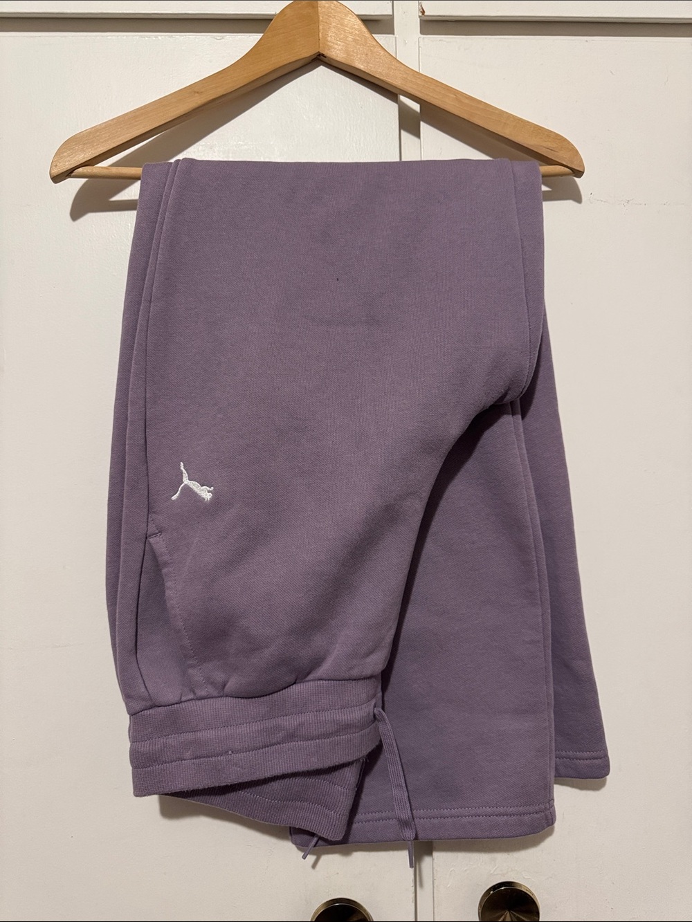 Puma Lavender Sweatpants with White Logo